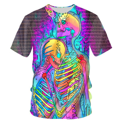 3D Psychedelic Floral Sweat-wicking T-shirt
