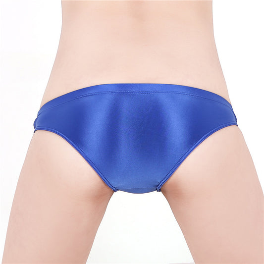 Men's Silky Shiny Low Waist Briefs