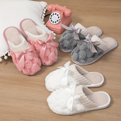 Soft Bottom Slippers Indoor Plush Lining Warm Shoes