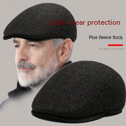 Outdoor Cycling Warm Short Brim Beret Ear Protection Hat