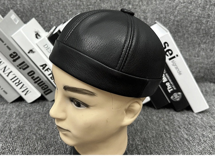 Outdoor Sheepskin Autumn Winter Leather Hat