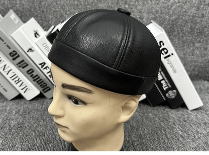 Outdoor Sheepskin Autumn Winter Leather Hat