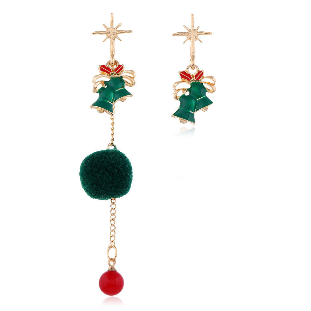 European American Christmas Snowflake Earrings