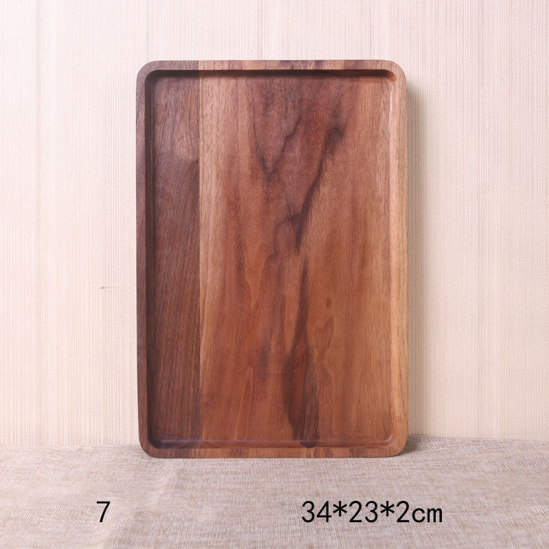 Japanese Style Black Walnut Rectangular Dinner Plate