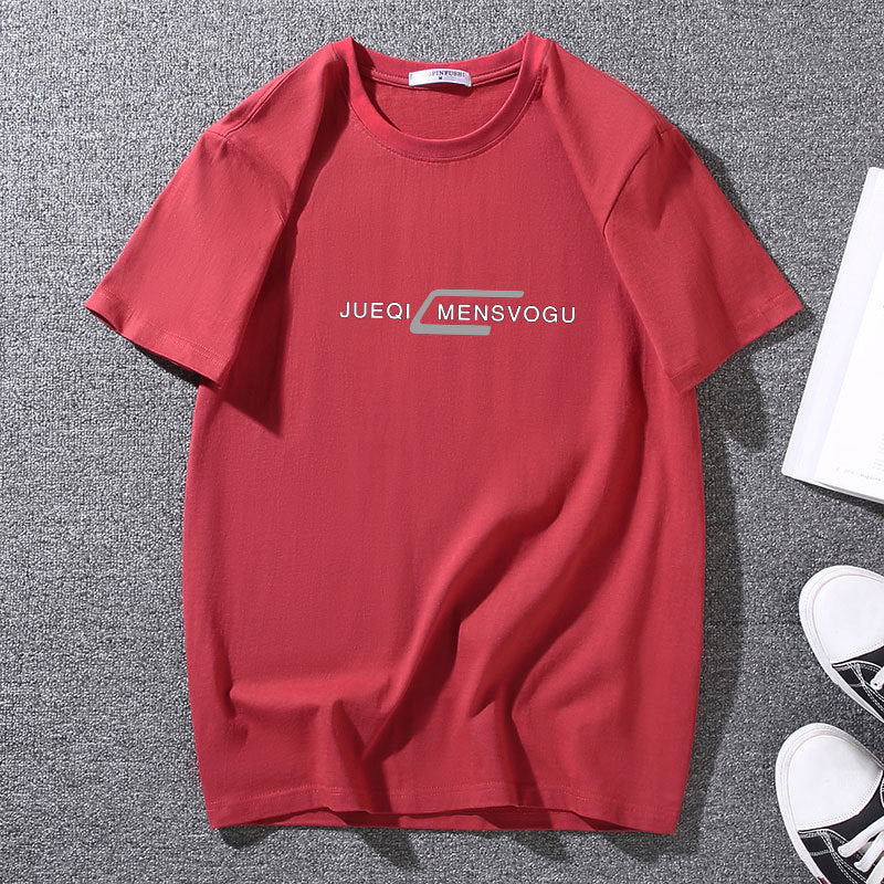 Plus Size Cotton Round Neck Men's T-shirt