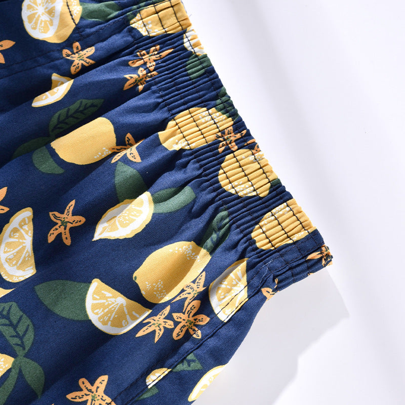 Men's Casual Arrow Print Plaid Boxer Briefs