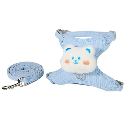 Cat Pulling Rope Adjustable Cat Walking Rope Cute Kittens Special For Going Out Chest Strap Small Dog Pet Supplies