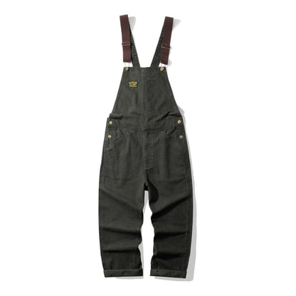 Outdoor Canvas Lumberjack Stripe Bib Pants