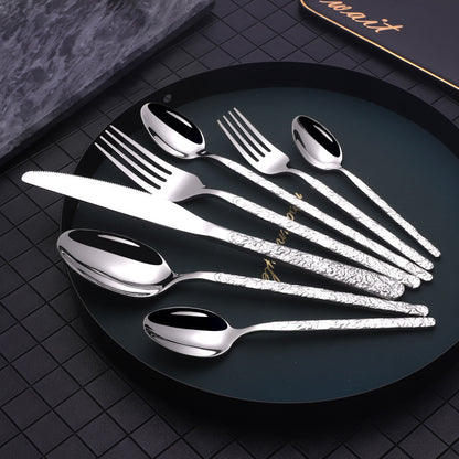 Embossed Handle Steak Cutlery Set