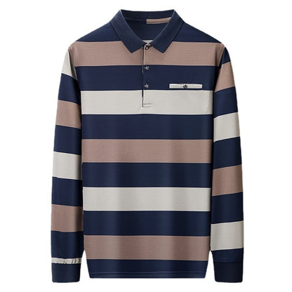 Fashion Colorblock Striped Long Sleeve T-shirt