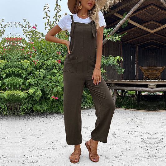 Summer Suspender Pocket Jumpsuit