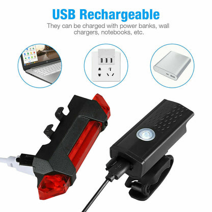 USB Rechargeable LED Bike Headlight