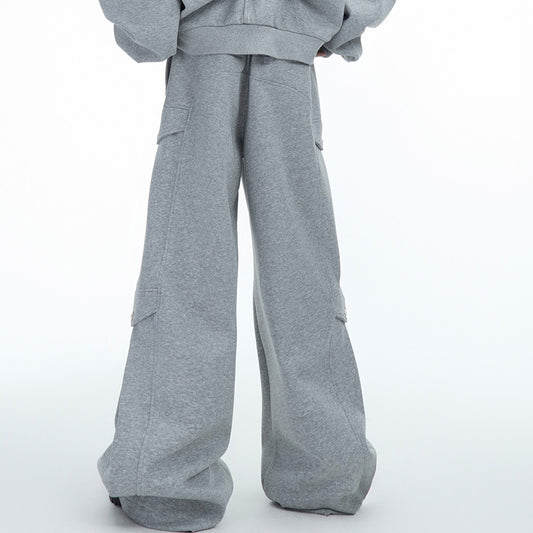 Folded Design Silhouette Thickened Casual Pants