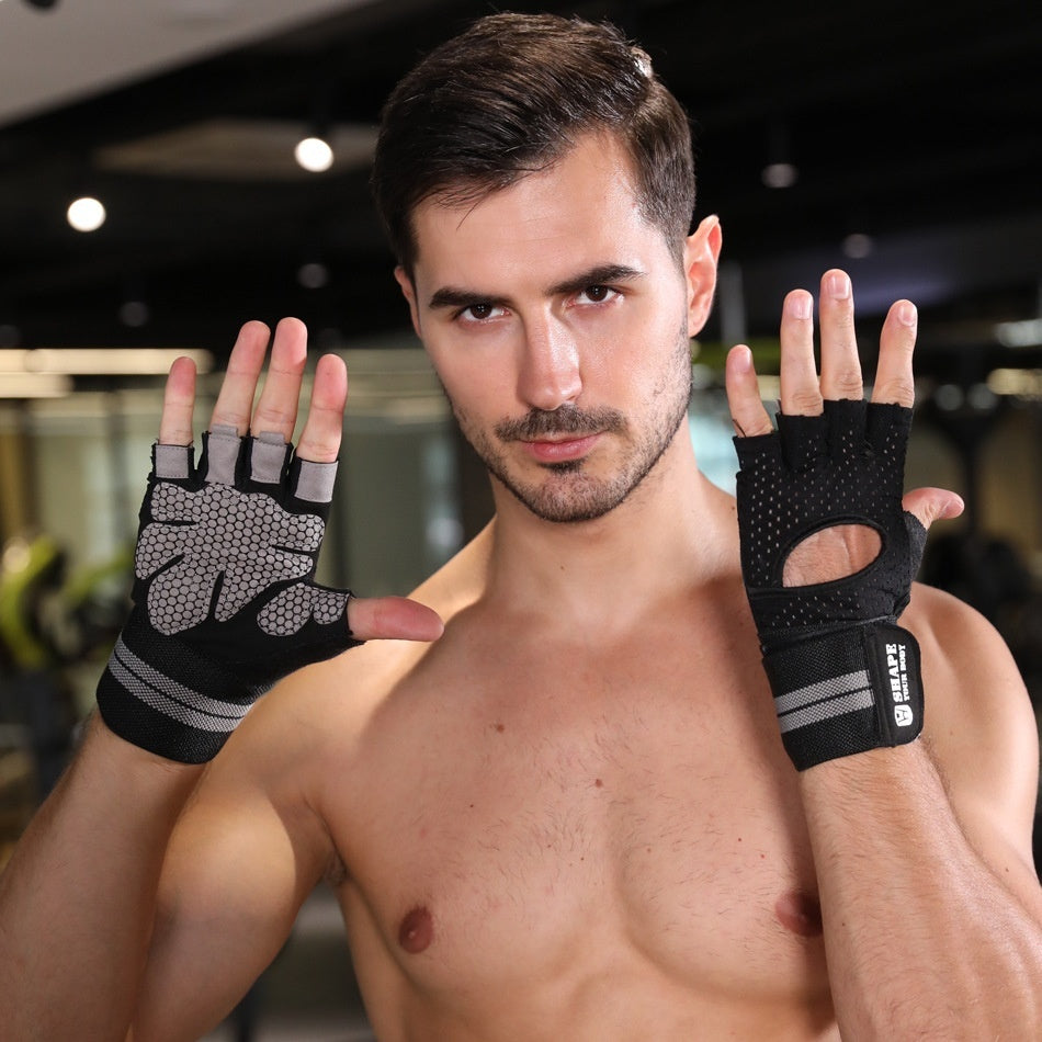Fitness Weightlifting Half Finger Anti-slip Gloves