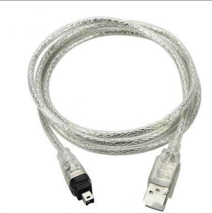 Transparent White USB AM to 4P Cable