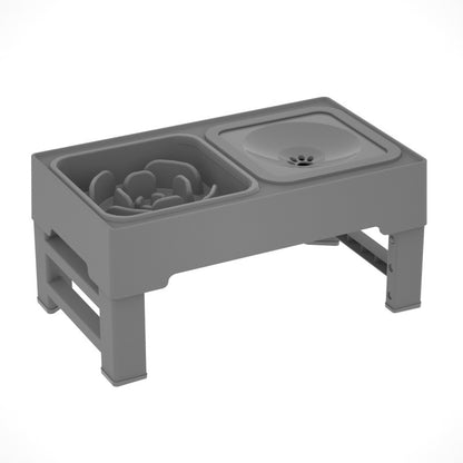 Adjustable Elevated Dog Feeding Bowls With Stand