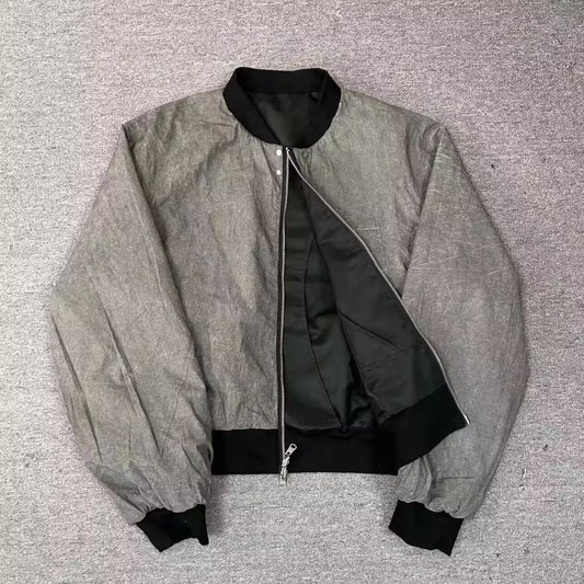 Short Double-sided Niche Retro Design Casual Baseball Collar Jacket