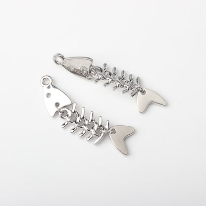 Alloy Fishbone Pendant for DIY Jewelry