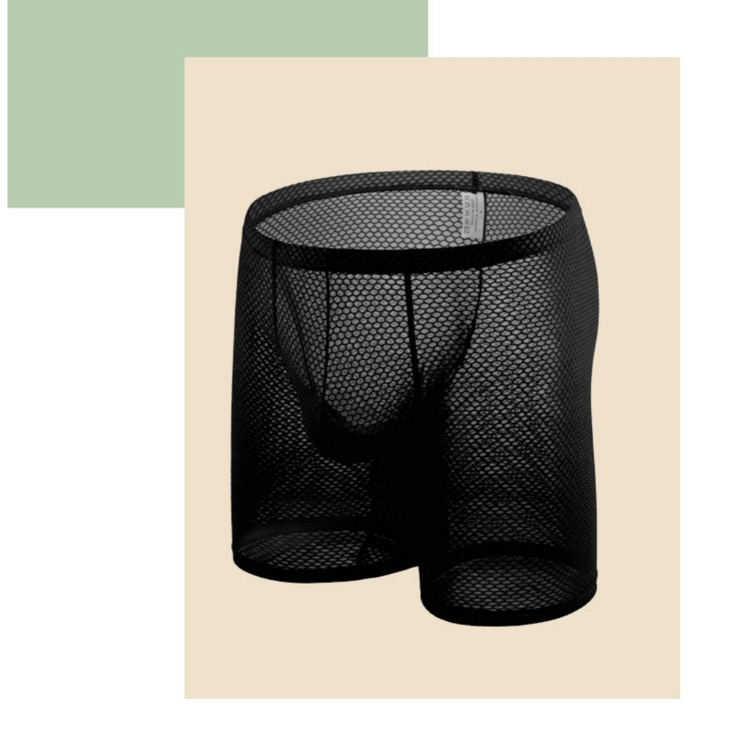 Men's U-type Convex Design Mesh Breathable Boxers