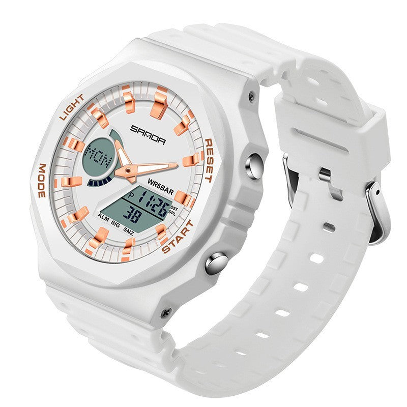 Sports Waterproof Dual Display Electronic Watch