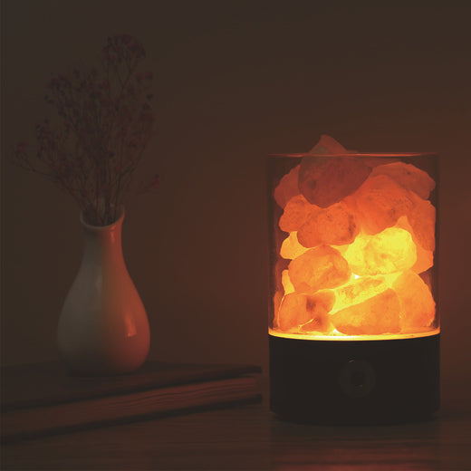 مصباح ملح الهيمالايا البلوري LED بمنفذ USB