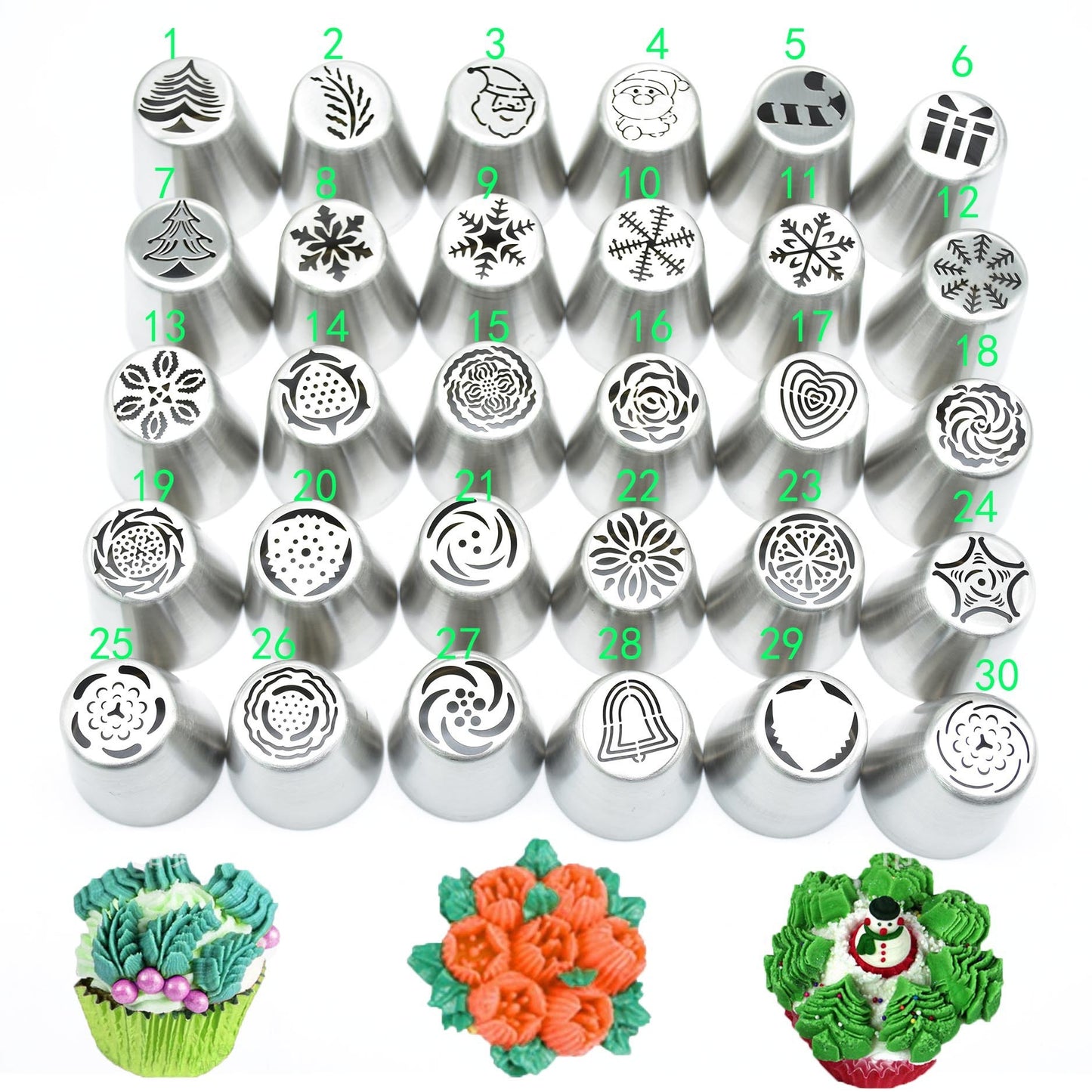 DIY Christmas Cake Decorating Tools Set 30 Pieces