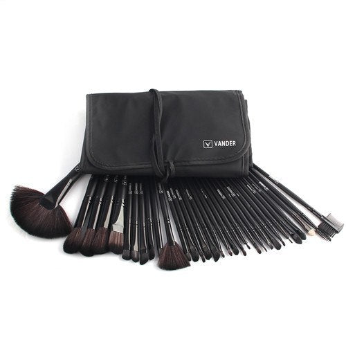 32-Piece Professional Blue Makeup Brush Set