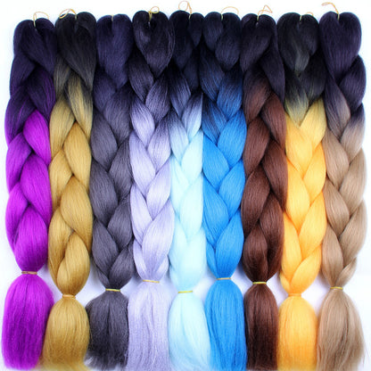 Colorful Ombre Braiding Hair Extensions 24" 100g
