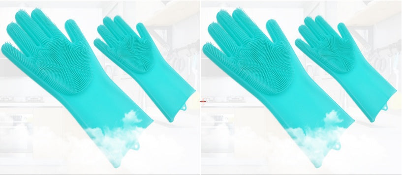 Silicone Heat-Resistant Scrubbing Gloves