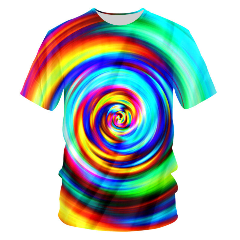 3D Psychedelic Floral Sweat-wicking T-shirt