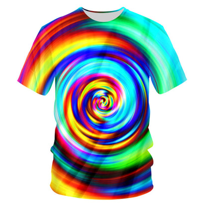 3D Psychedelic Floral Sweat-wicking T-shirt