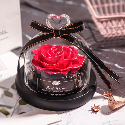 Valentine's Eternal Rose LED Glass Decor