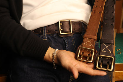 Cowhide Handmade Anti-allergy Men's Leather Belt