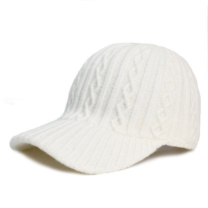 Wool Baseball Cap Korean Warm Solid Color