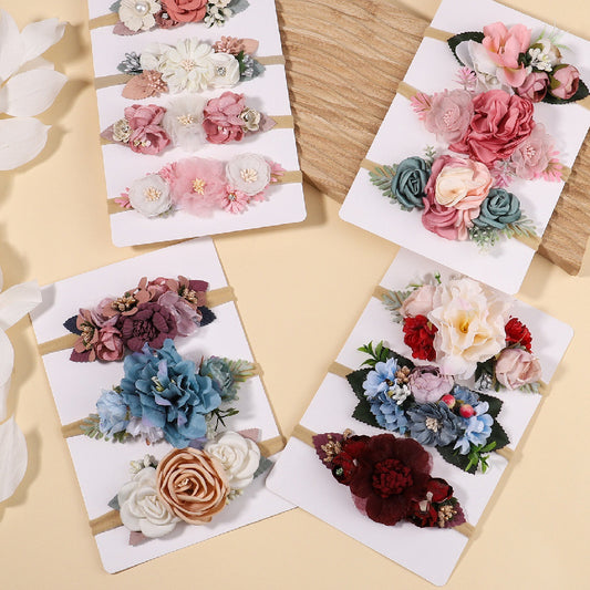 Nylon Fine Hair Band Girls' Headdress Flower