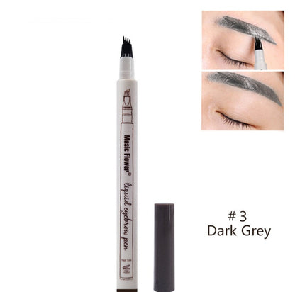 Waterproof Four-Claw Eyebrow Pen - Natural Eyebrow Tint Fork Tip Pencil