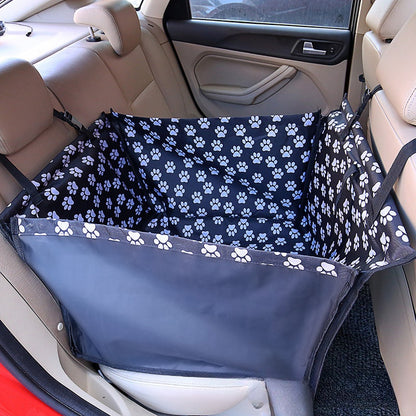 Rear Printed Double Layer Waterproof Pet Car Mat Pet Cat Dog Protection Pet Hanging Basket