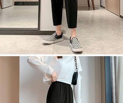 Slimming Spring And Summer Black Casual Pants