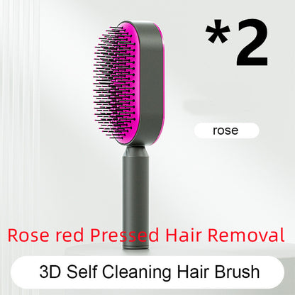 Self Cleaning Hair Brush One-key Airbag Massage