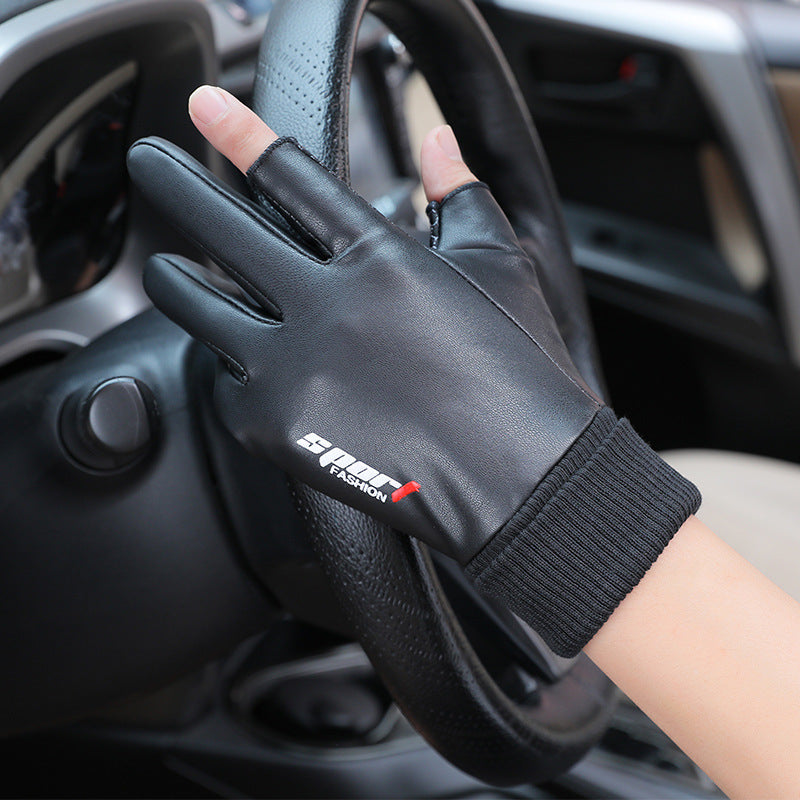 Men's Warm Touch Screen Leather Gloves