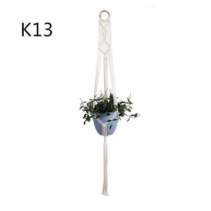Beige Cotton Rope Plant Hanger