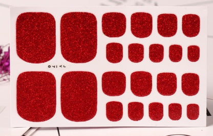 Green Onion Powder Nail Stickers (22 Solid Color)