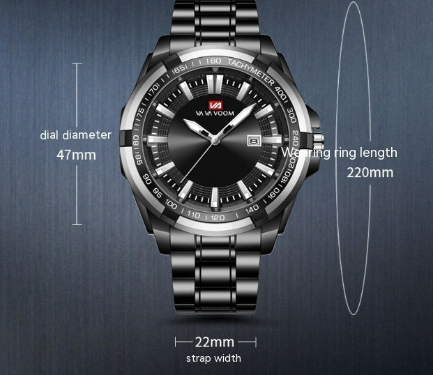 Student Business Sports Luminous Steel Belt Watch