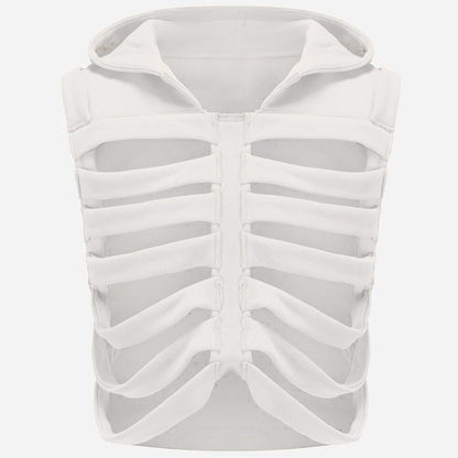 Men's Women's Skinny Hooded Sleeveless Vest