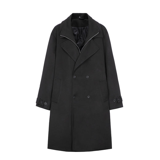 Double Breasted Men's Mid-length Over-the-knee High-grade Trench Coat