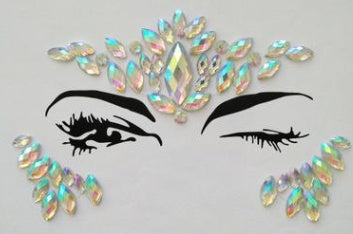 Adhesive Rhinestone Festival Glitter Stickers