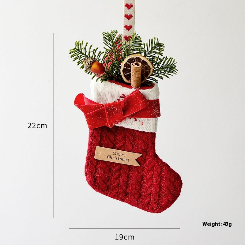 Knitted Christmas Stockings, Decoration, Scene Layout