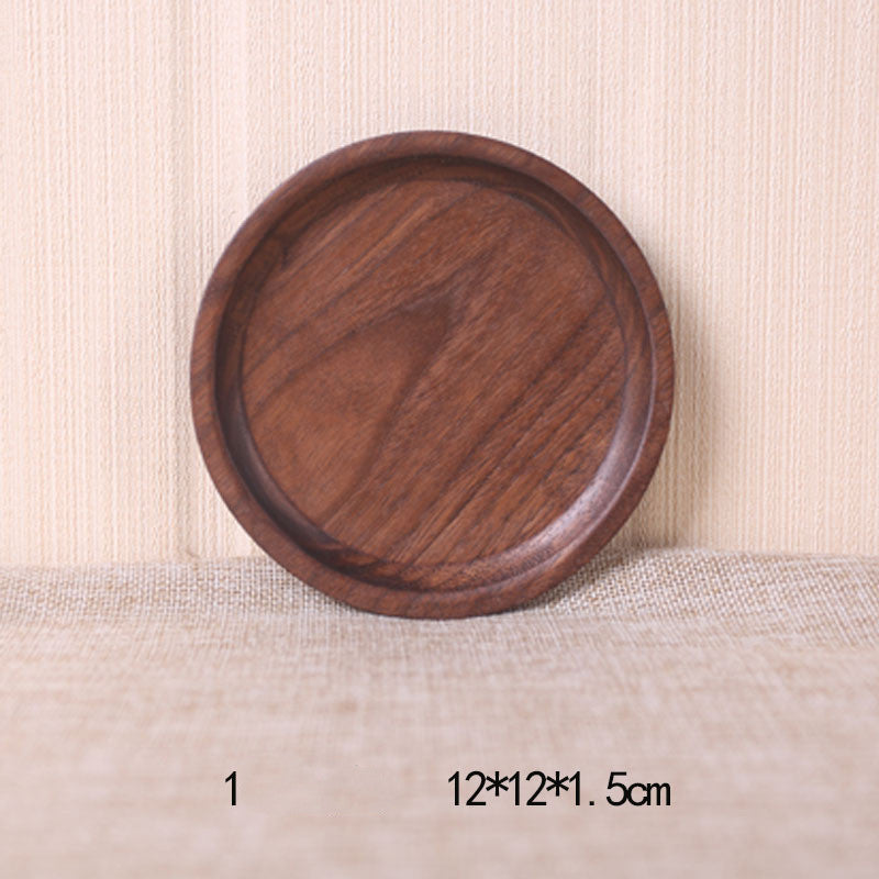 Japanese Style Black Walnut Rectangular Dinner Plate