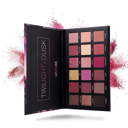 18-Color Eye Shadow Palette: Matte & Shimmer Velvet Pigments