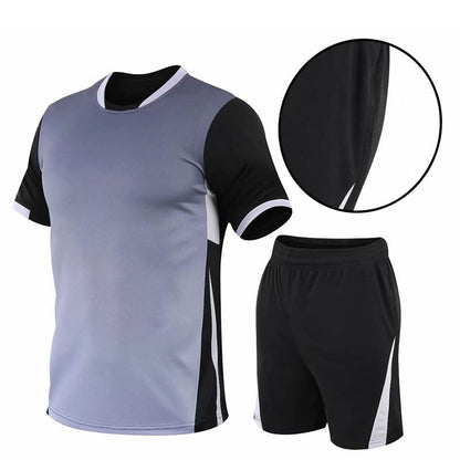 Men's Gradient Print Two-Piece Summer Shorts Set